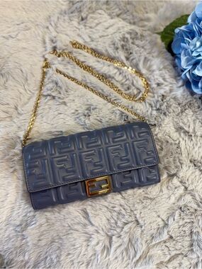 Fendi Baguette Continental Wallet on Chain